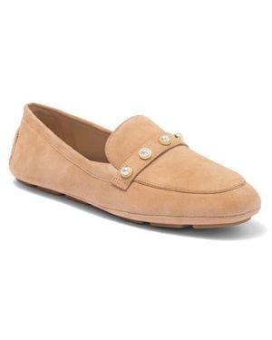 Stuart Weitzman Allpearls Faux Pearl Studded Driving Loafer - Natural
