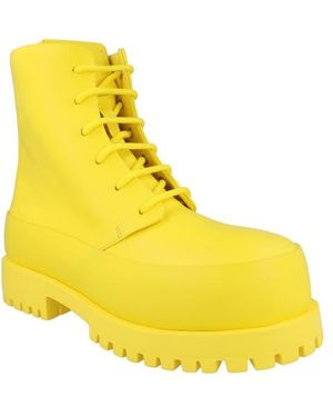 Ferragamo Lace-Up Combat Boot - Yellow