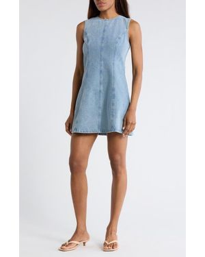 Blu Pepper Sleeveless Fit & Flare Minidress - Blue