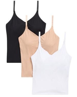 Lands' End Soft Essential 3-Pack Everyday Cotton Camisoles - Black