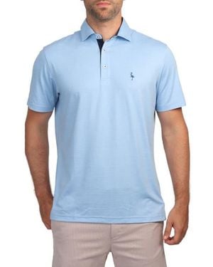 Tailorbyrd Short Sleeve Performance Knit Polo - Blue