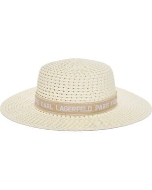 KARL LAGERFELD St Tropez Straw Sunhat - Natural