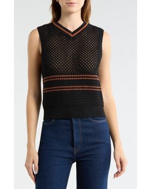 RE/DONE Mesh Sweater Vest - Black
