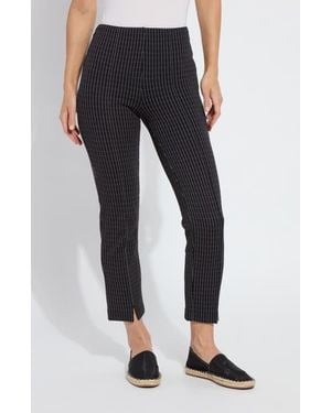 Lyssé Wisteria Pattern Ankle Pants - Black