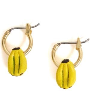 Clare V. La Banane Huggie Earrings - Metallic