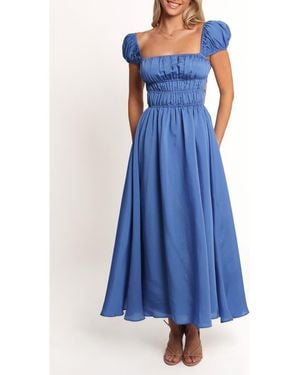 Petal & Pup Vienne A-Line Maxi Dress - Blue
