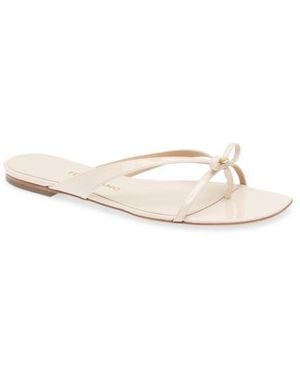 Ferragamo Mini Bow Flip Flop - White