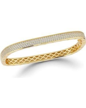 Chloe and Madison Pavé Square Bangle Bracelet - Metallic