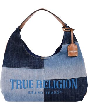 True Religion Patchwork Denim Hobo Bag - Blue