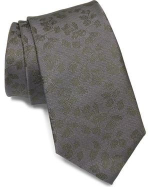 Calvin Klein Toronto Floral Patterned Tie - Gray