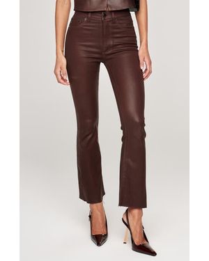 DL1961 Bridget Bootcut High Rise Instasculpt Coated Crop Jeans - Brown
