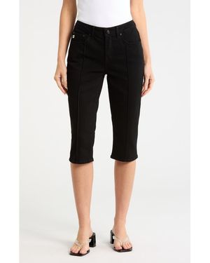 Seven7 Pintuck Skimmer Jeans - Black