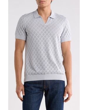 Bonobos Pointelle Knit Johnny Collar Polo - Gray