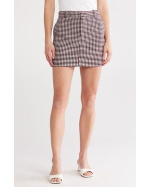 Madewell Yarn Dyed Plaid Suiting Miniskirt - Purple