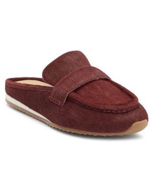 J/Slides Paula Genuine Calf Hair Mule - Red