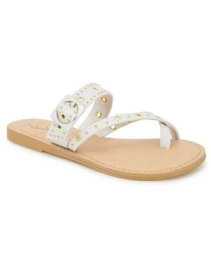 Splendid Silas Studded Toe Loop Sandal - White