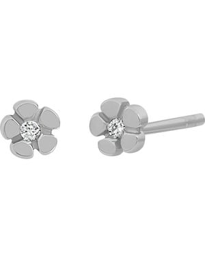 Bony Levy Icon 18K Diamond Flower Stud Earrings - Metallic