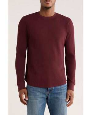 Vince Crewneck Cotton Thermal Sweater - Purple