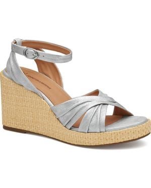 Johnston & Murphy Marcia Platform Wedge Sandal - Blue