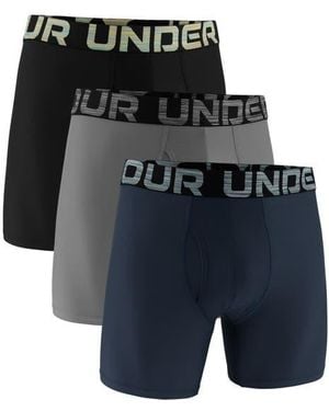 Under Armour 3-Pack Performance Tech Boxer Briefs - Black