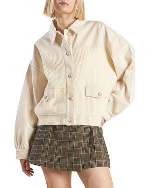 FREEMARKET Mixed Media Jacket - Natural