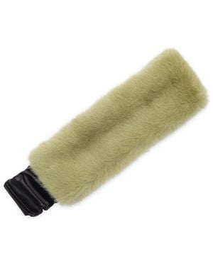 La Fiorentina Faux Fur Headband - Green