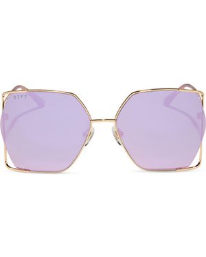 DIFF Donna Iv 61Mm Gradient Square Sunglasses - Purple