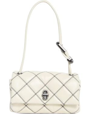 Marc Jacobs The Mini Dual Diamond Quilt Shoulder Bag - Natural