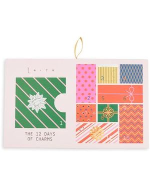 Leith The 12 Days Of Charms Advent Calendar Bracelet Set - Pink