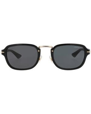 Montblanc 52Mm Rectangular Sunglasses - Black