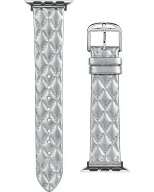 Ted Baker Quilted Leather Apple Watch Watchband - Metallic