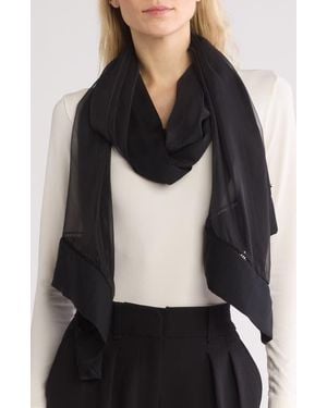 BCBGeneration Mesh Border Evening Wrap - Black