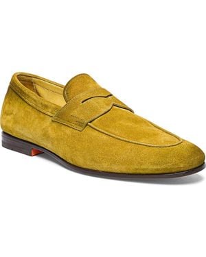 Santoni Carlos Penny Loafer - Yellow