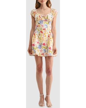Lush Sweetheart Fit And Flare Minidress - Multicolor