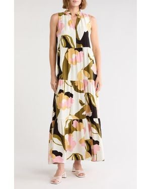 Halogen® Tiered Maxi Dress - Pink