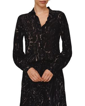 Bella Dahl Fitted Button-Up Shirt - Black