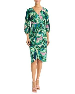 Maggy London Crepe Midi Dress - Green