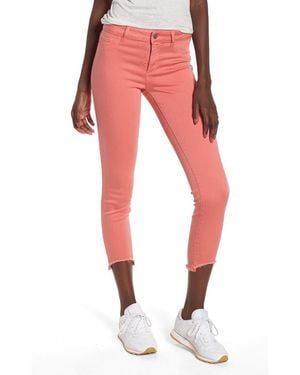 DL1961 Florence Instasculpt Crop Skinny Jeans - Red