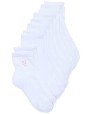 Tahari 5-Pack Cushioned Ankle Socks - White