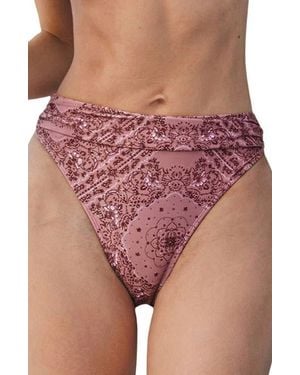 CUPSHE High Waist Bikini Bottoms - Pink
