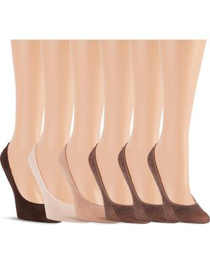 Laundry by Shelli Segal 6-Pack Assorted Ballet Cut Liner Socks - Natural