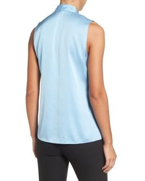 Kobi Halperin 'Mila' Sleeveless Stretch Silk Blouse - Blue