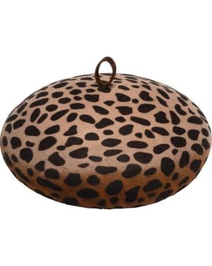 Eugenia Kim Faye Glitter Wool Beret - Brown