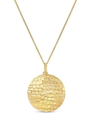 Bony Levy 14K Medallion Pendant Necklace - Metallic