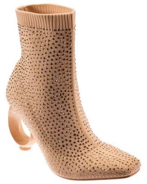 Ninety Union Barb Round Heel Bootie - Brown