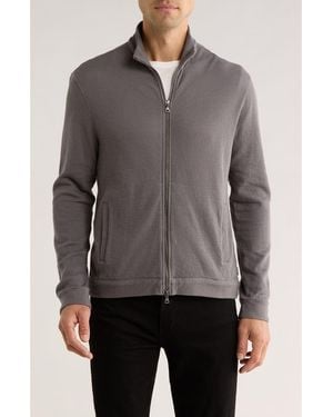 John Varvatos Antoine Double Knit Zip Jacket - Gray