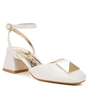 LONDON RAG Griselda Ankle Strap Pump - White