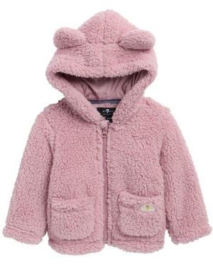 7 For All Mankind Faux Shearling Bear Jacket - Pink