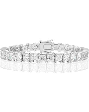 Sienna Vale Square Cubic Zirconia Tennis Bracelet - Metallic