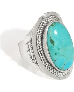 YS GEMS Plated Statement Ring - Blue